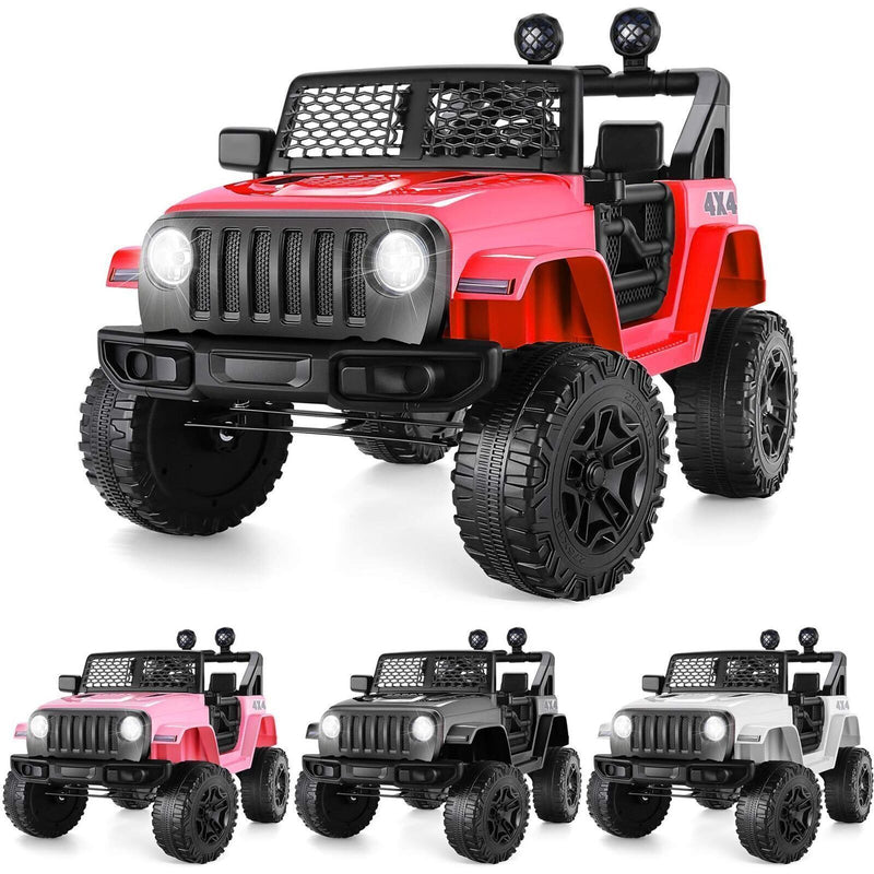 12V Kids Electric Ride-On Jeep Car with Remote Control, 3 Speeds, LED Lights, and USB Charging Magic Cars 4