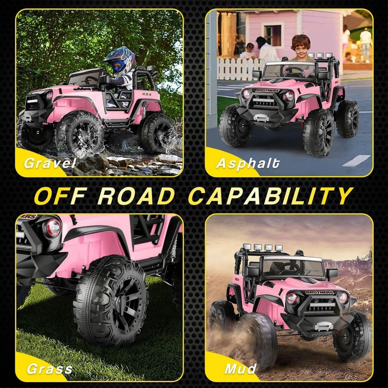 24V Kids Electric Ride-On Jeep Car with Remote Control, 2-Seater and LED Lights Magic Cars 17
