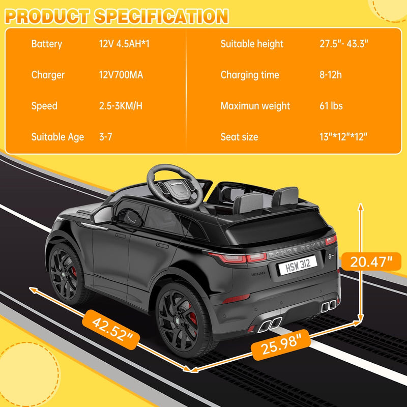 12V Battery-Powered Ride-On Electric Car for Kids with MP3 Player and Rocking Feature Magic Cars 13