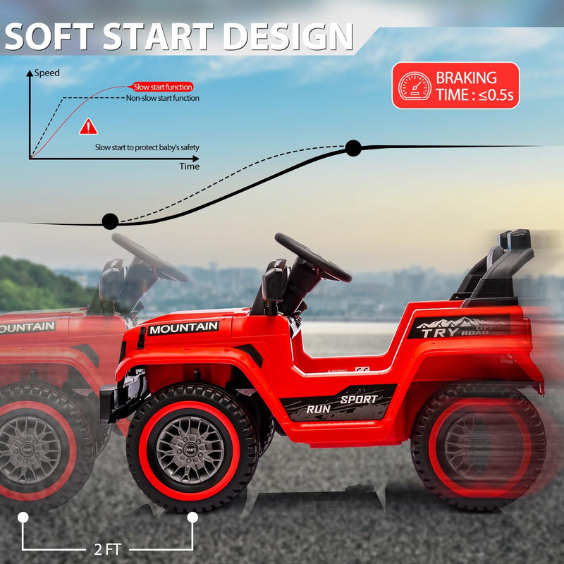 12V Kids Electric Ride-On Truck with 3 Speeds, LED Lights, Music, and MP3 Player Magic Cars 10