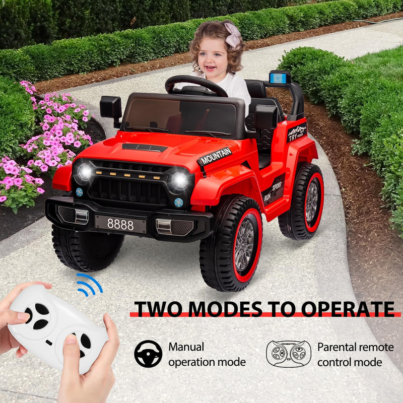 12V Kids Electric Ride-On Truck with 3 Speeds, LED Lights, Music, and MP3 Player Magic Cars 3