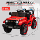 12V Kids Electric Ride-On Truck with 3 Speeds, LED Lights, Music, and MP3 Player Magic Cars 4