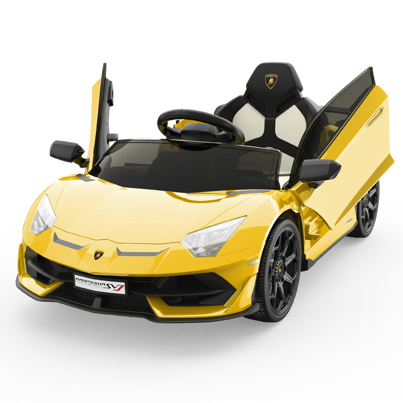 12V Licensed Lamborghini Electric Ride-On Car for Kids with LED Headlights and Remote Control Magic Cars 12
