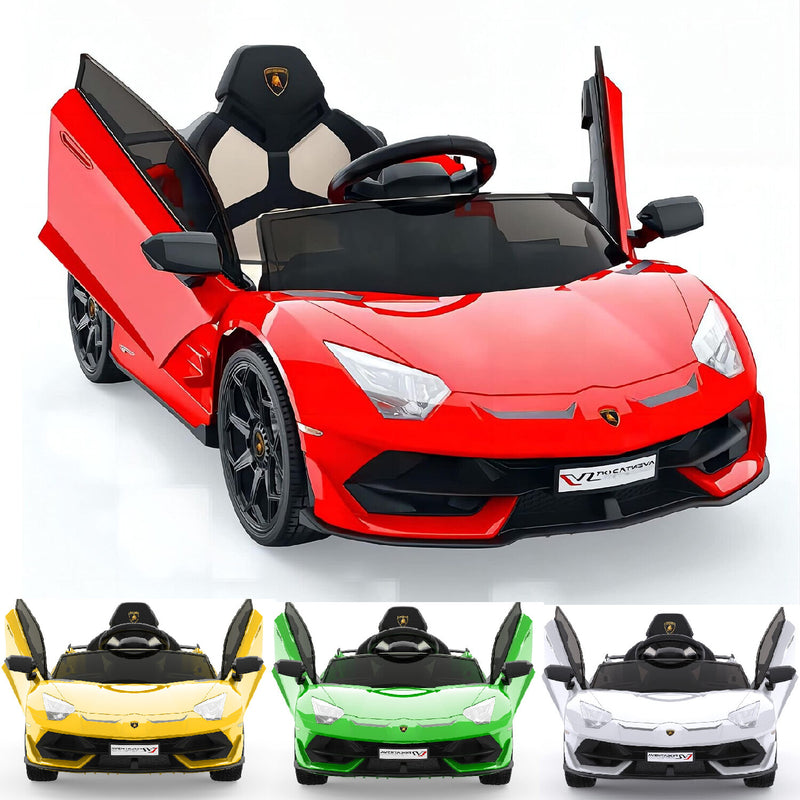 12V Licensed Lamborghini Electric Ride-On Car for Kids with LED Headlights and Remote Control Magic Cars 2