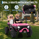 Pink 2-Seater 24V 4WD Ride-On Car for Kids with Remote Control Magic Cars 4