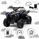 Kids Electric Ride-On ATV with Music and LED Lights, 55lbs Capacity, Black Magic Cars 4