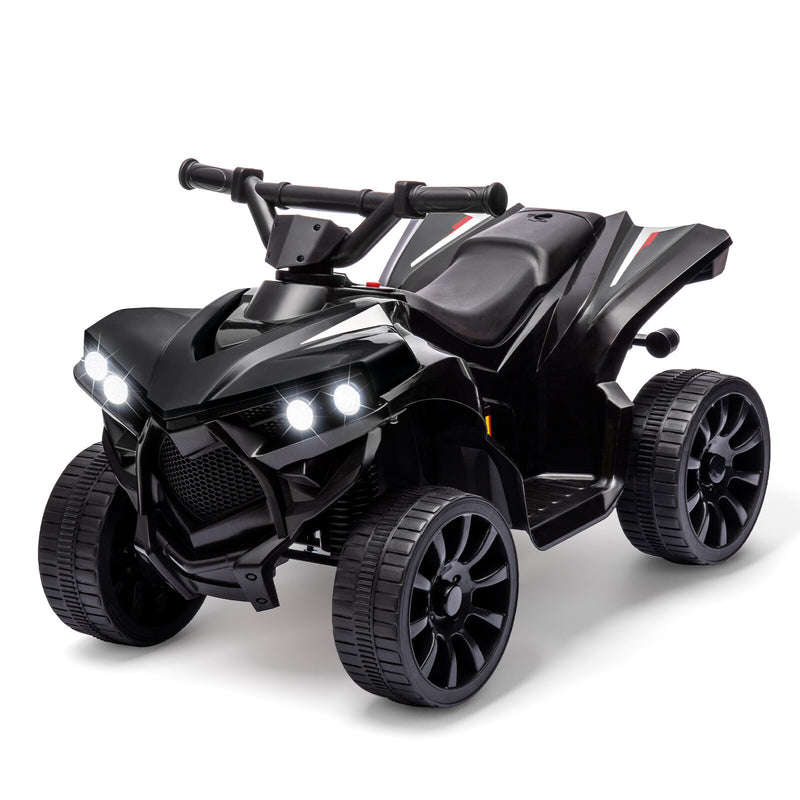 Kids Electric Ride-On ATV with Music and LED Lights, Black, 55lbs Capacity Magic Cars Variant 0