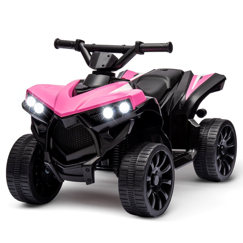 Kids Electric Ride-On ATV with Music and LED Lights, Pink, 55lbs Capacity Magic Cars 1