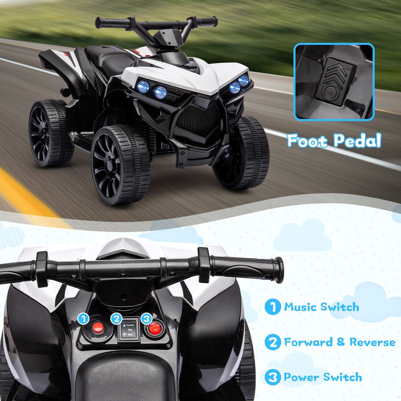 Electric Kids Ride-On ATV with LED Lights and Music, 55lbs Weight Capacity Magic Cars Variant 0