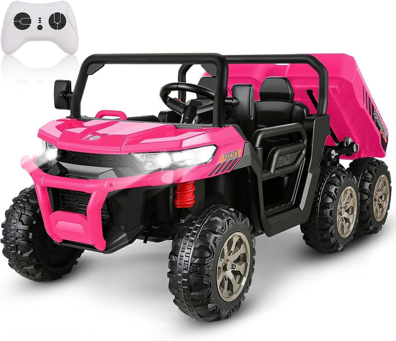 24V Kids Electric 2-Seater Ride-On Truck with Remote Control and Electric Dump Bed Magic Cars 0