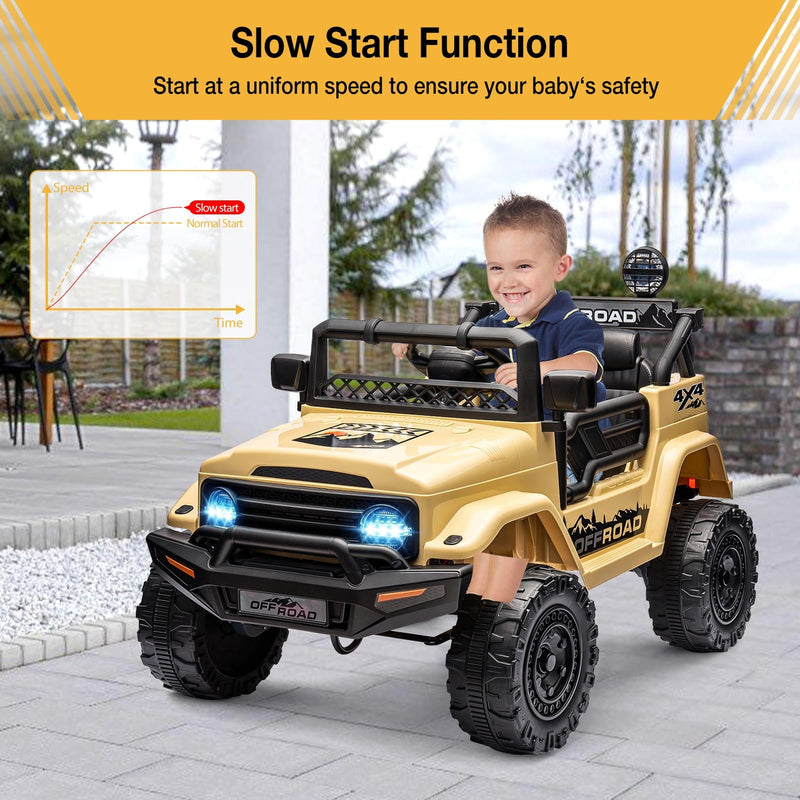 12V Battery-Powered Electric Ride-On Car Truck for Kids with Music and Remote Control Magic Cars 4