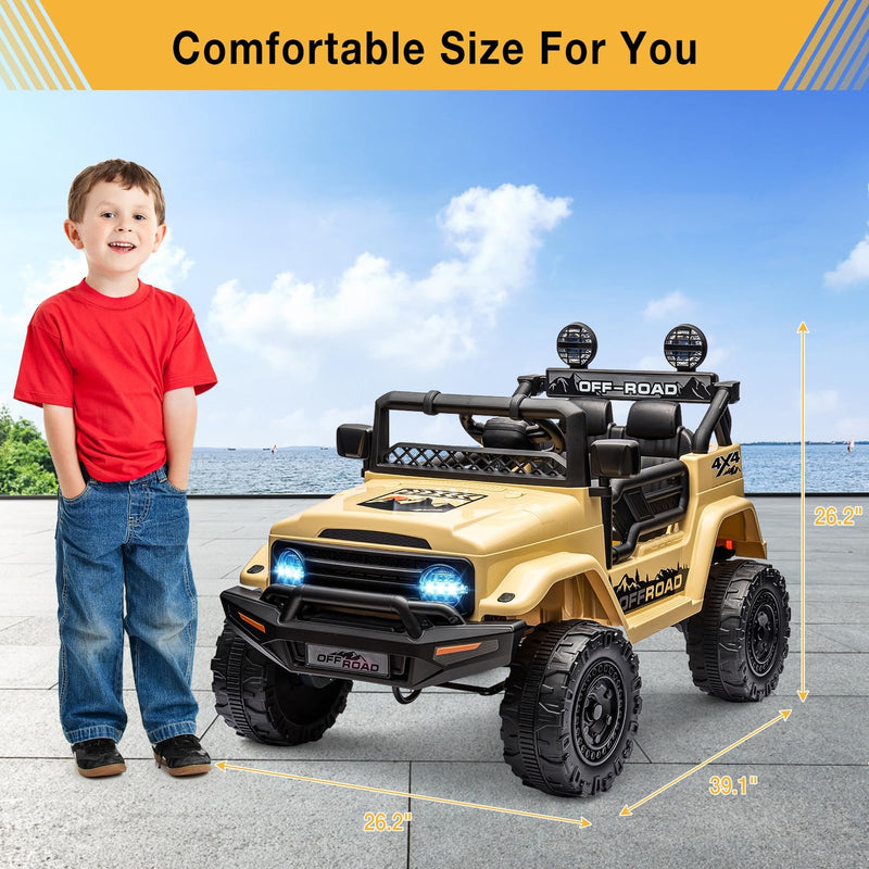 12V Battery-Powered Electric Ride-On Car Truck for Kids with Music and Remote Control Magic Cars 5