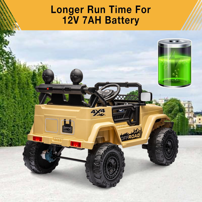 12V Battery-Powered Electric Ride-On Car Truck for Kids with Music and Remote Control Magic Cars 7