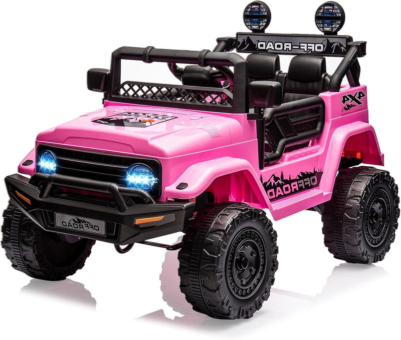 Remote Control Ride-On Truck with Spring Suspension for Kids Ages 3-8 Pink Magic Cars 0