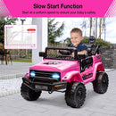 Remote Control Ride-On Truck with Spring Suspension for Kids Ages 3-8 Pink Magic Cars 2