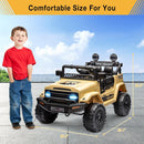Yellow Ride-On Truck with Remote Control and Spring Suspension for Kids Ages 3-8 Magic Cars 4