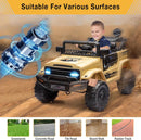 Yellow Ride-On Truck with Remote Control and Spring Suspension for Kids Ages 3-8 Magic Cars 5