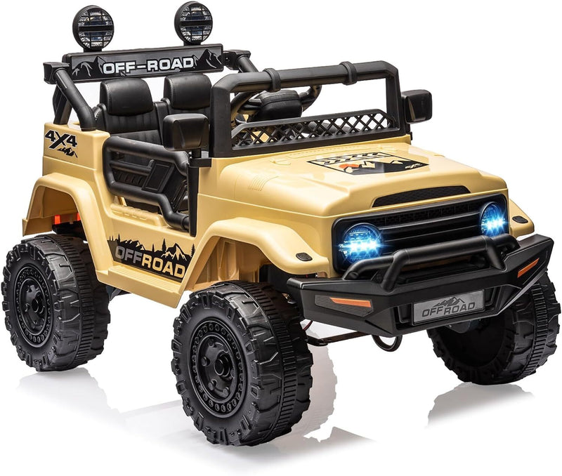 Yellow Ride-On Truck with Remote Control and Spring Suspension for Kids Ages 3-8 Magic Cars Variant 0