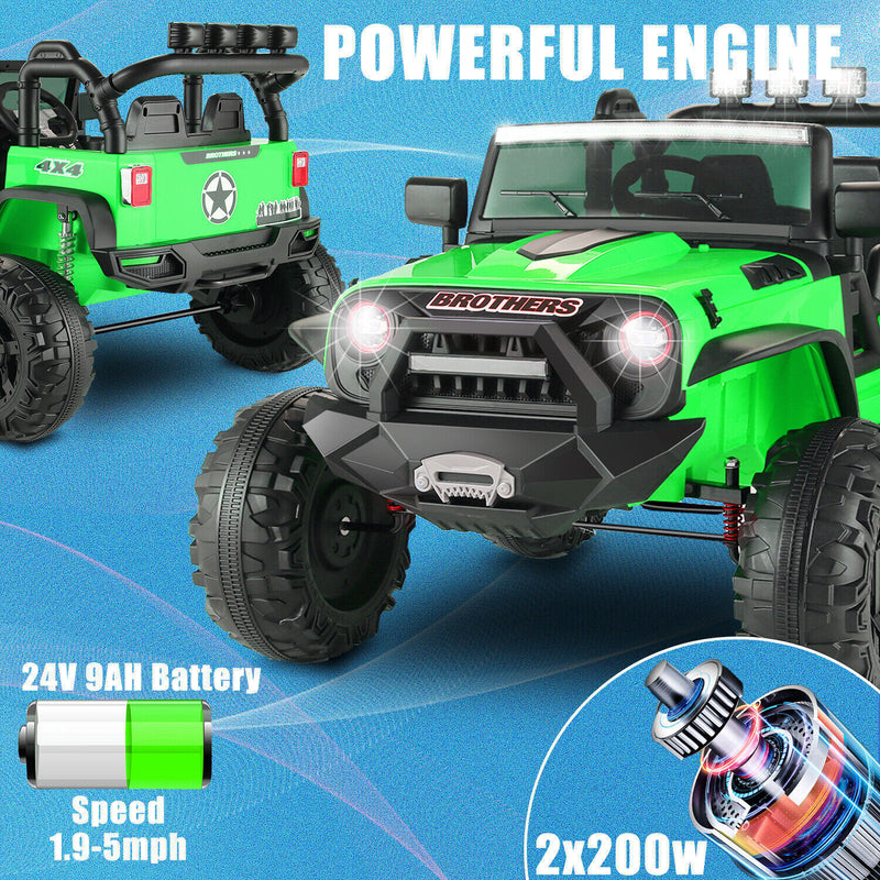 12V Electric Ride-On Car and Truck for Kids with MP3, Music, Lights, and Remote Control Magic Cars 18