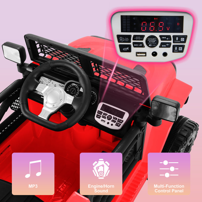 12V Electric Ride-On Truck for Kids with MP3, Lights, and Remote Control Magic Cars 3