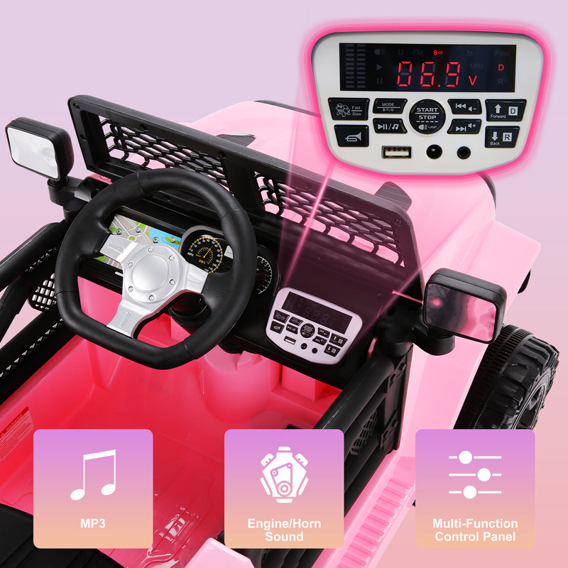 12V Electric Ride-On Truck for Kids with MP3 Music, Lights, and Remote Control Magic Cars 18