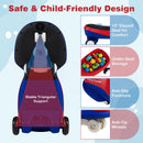 Electric Ride-On Car with LED Wheels, Headlight, and Sound System for Outdoor Fun - Red + Blue Magic Cars 8