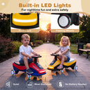 Electric Ride-On Car with LED Wheels, Headlight, and Sound System for Outdoor Fun - Yellow + Black Magic Cars 6
