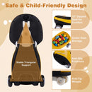 Electric Ride-On Car with LED Wheels, Headlight, and Sound System for Outdoor Fun - Yellow + Black Magic Cars 8