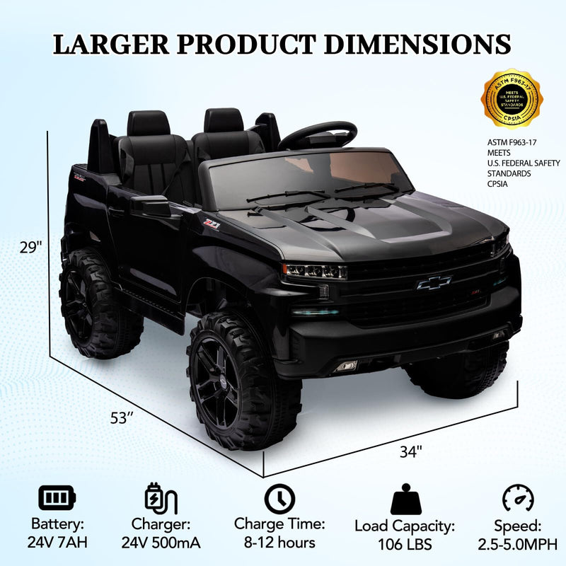 24V 2-Seater Ride-On Truck with Remote Control and 4-Spring Suspension Magic Cars 11