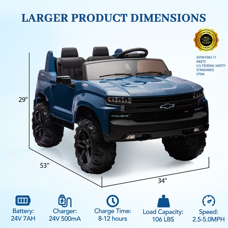 24V 2-Seater Ride-On Truck with Remote Control and 4-Spring Suspension Magic Cars 18