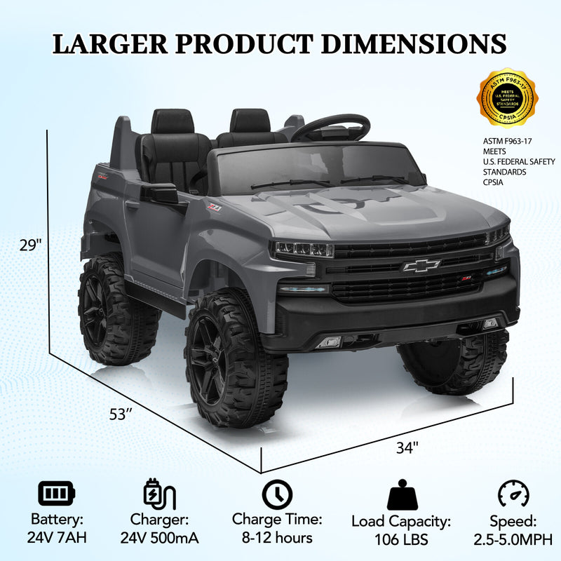 24V 2-Seater Ride-On Truck with Remote Control and 4-Spring Suspension Magic Cars 24