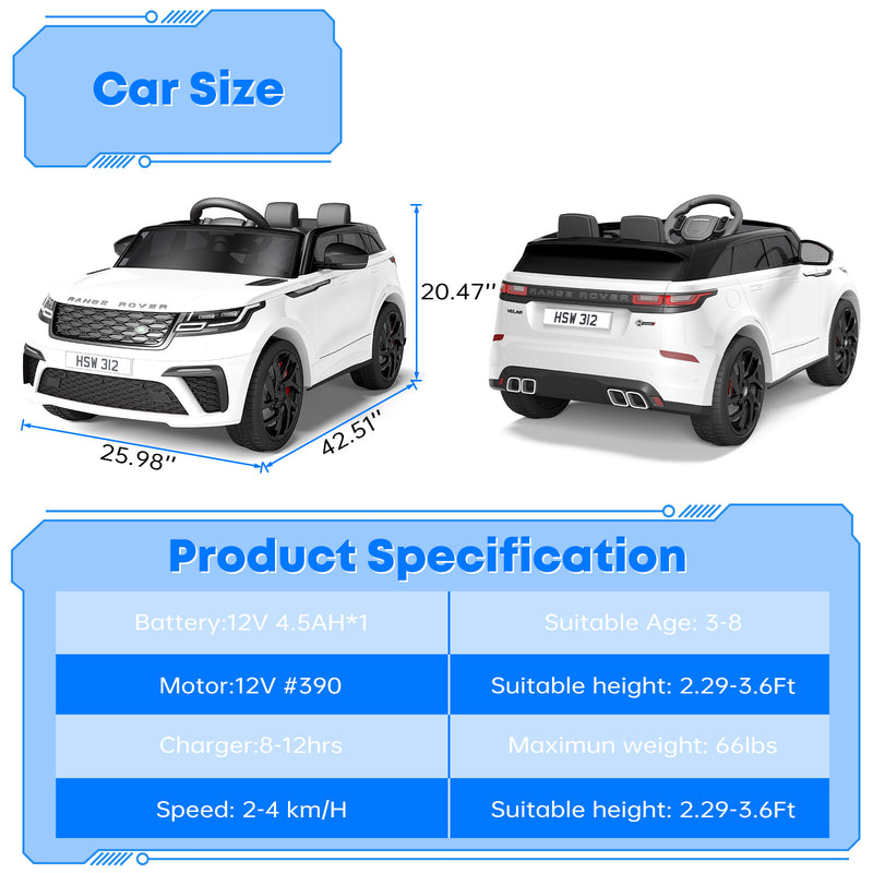 12V Electric Ride-On Car for Kids Ages 4-8 with Parent Remote Control Magic Cars 14