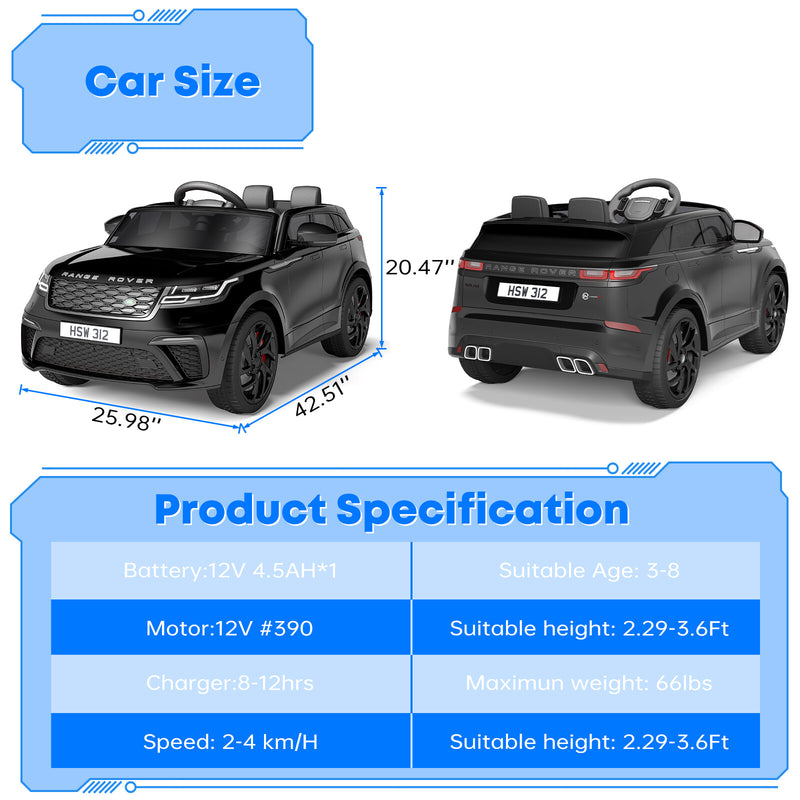 12V Electric Ride-On Car for Kids Ages 4-8 with Parent Remote Control Magic Cars 9