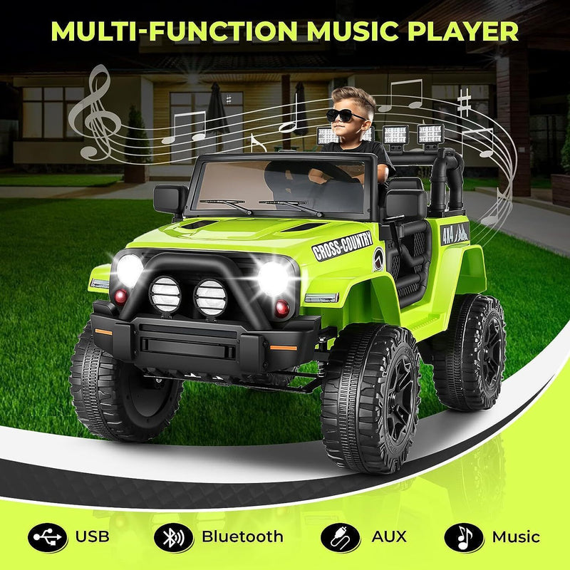 12V Large Battery-Powered Electric Ride-On Truck with Remote for Kids Magic Cars 14