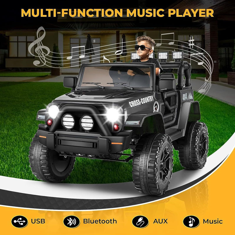 12V Large Battery-Powered Electric Ride-On Truck with Remote for Kids Magic Cars 2