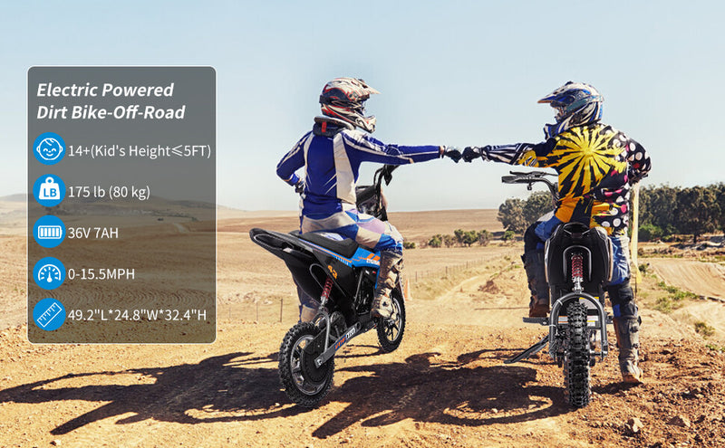 36V Battery-Powered Off-Road Dirt Bike for Kids with Headlight Magic Cars 10