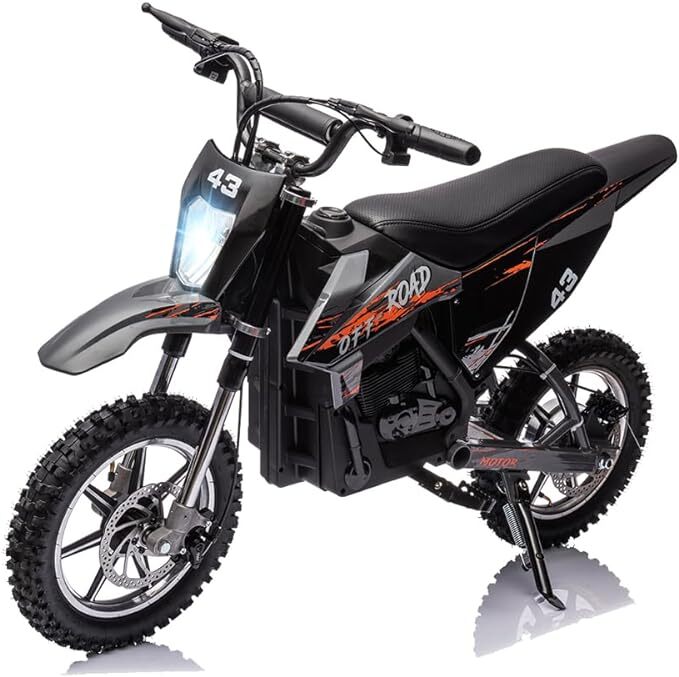36V Battery-Powered Off-Road Dirt Bike for Kids with Headlight Magic Cars 7