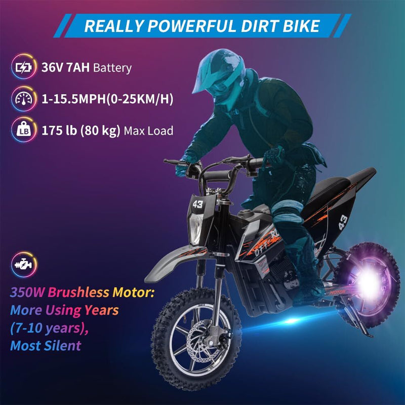Kids 36V Battery-Powered Electric Off-Road Dirt Bike Toy Magic Cars 7