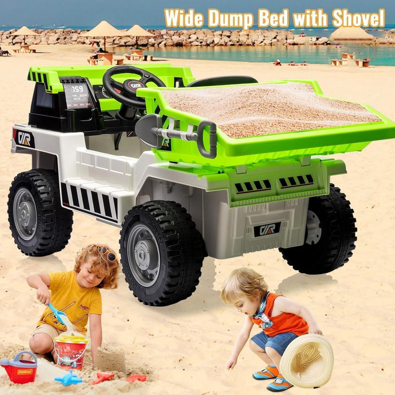 12V Kids Electric Ride-On Dump Truck with 4 Wheels and Remote Control Magic Cars 3