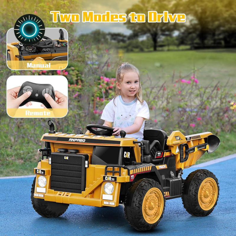 12V Electric Ride-On Dump Truck with Remote Control and Adjustable Dump Bed Magic Cars 3
