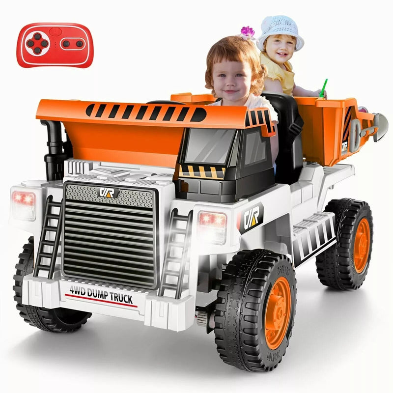 Electric Ride-On Kids Dump Truck with Remote Control and Functional Dump Bed Magic Cars 12