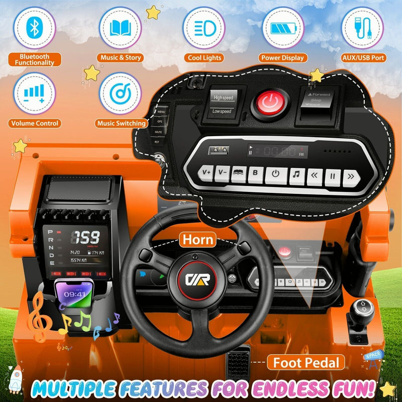 Electric Ride-On Kids Dump Truck with Remote Control and Functional Dump Bed Magic Cars 3