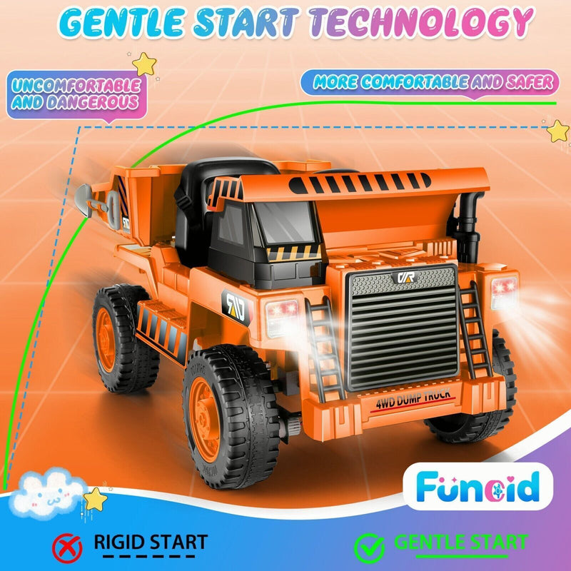 Electric Ride-On Kids Dump Truck with Remote Control and Functional Dump Bed Magic Cars 5