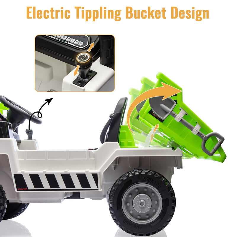 Electric Ride-On Dump Truck for Kids with Remote Control and Functional Dump Bed Magic Cars 3