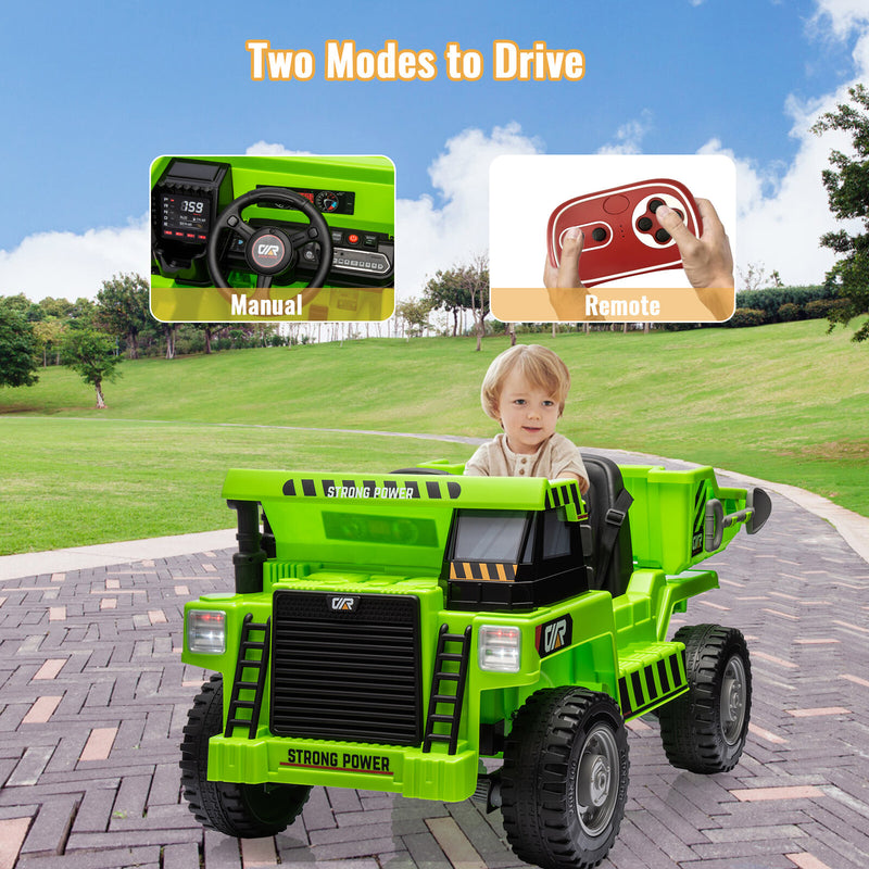Electric Ride-On Dump Truck for Kids with Remote Control and Functional Dump Bed Magic Cars 9