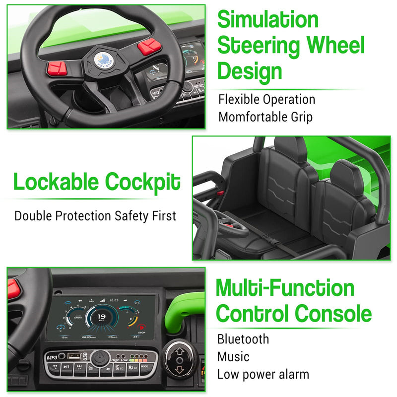 Electric Ride-On Dump Truck for Kids with Remote Control 4WD UTV Magic Cars 4