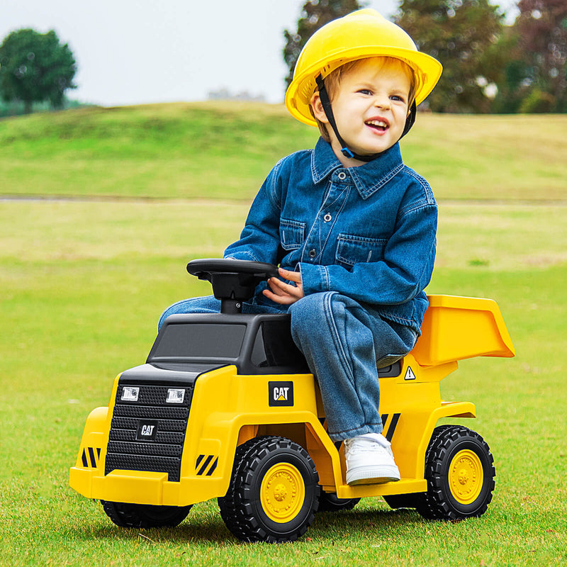 Ride-On Dump Truck with One-Button Start, Horn, Adjustable Dump Bed, and Treaded Wheels Magic Cars 2