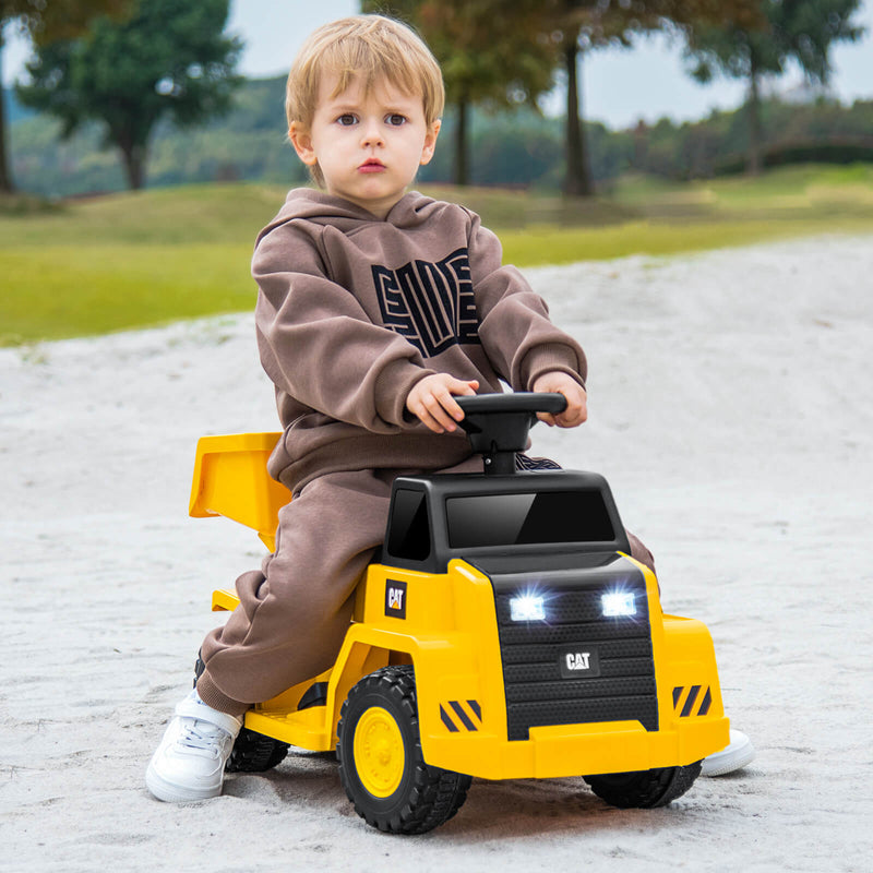 Ride-On Dump Truck with One-Button Start, Horn, Adjustable Dump Bed, and Treaded Wheels Magic Cars 3