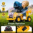 Ride-On Dump Truck with One-Button Start, Horn, Adjustable Dump Bed, and Treaded Wheels Magic Cars 4