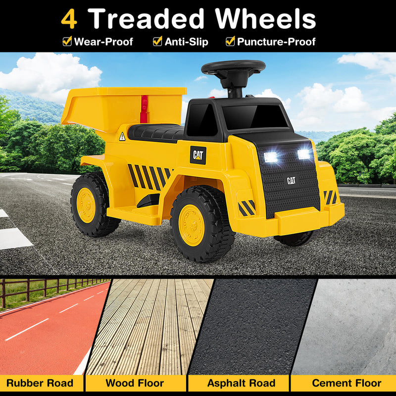 Ride-On Dump Truck with One-Button Start, Horn, Adjustable Dump Bed, and Treaded Wheels Magic Cars 6